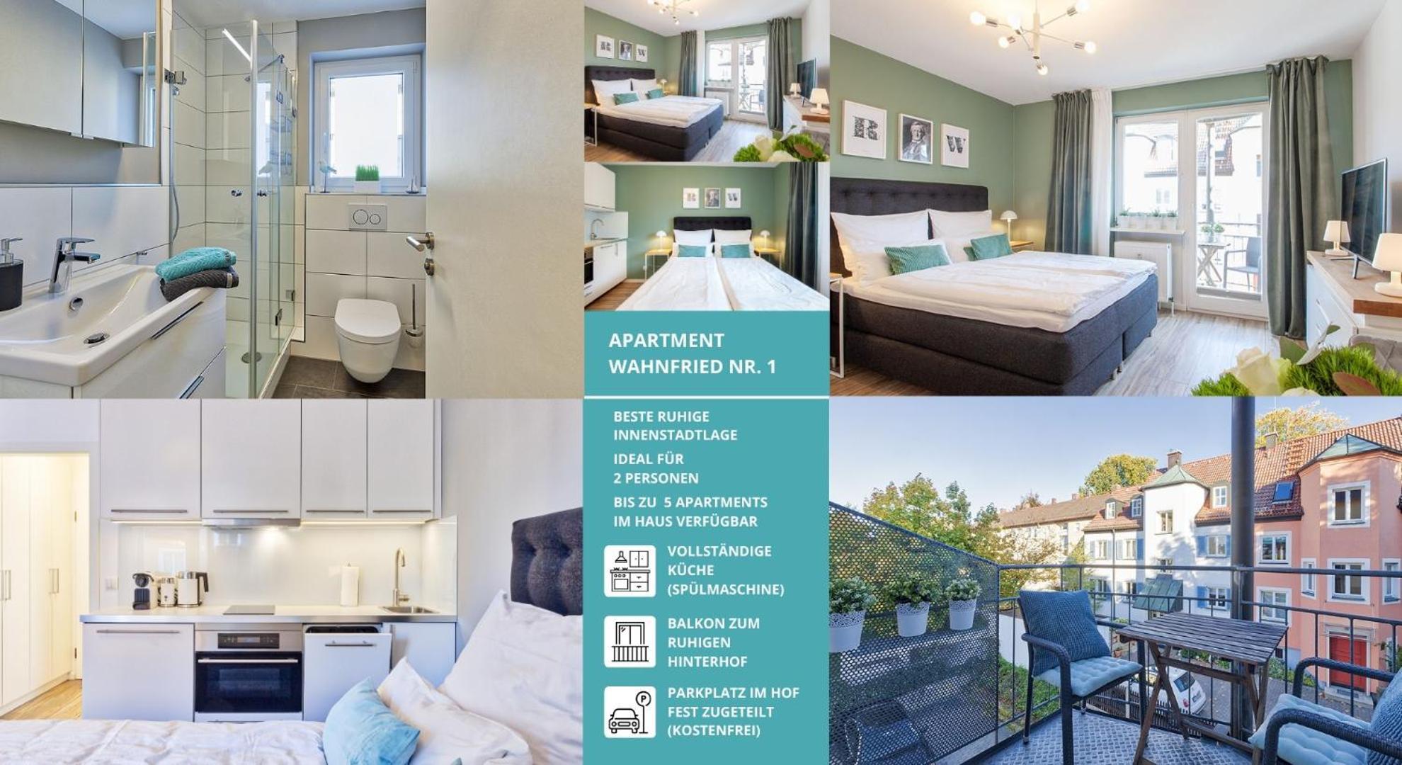 Apt Wahnfried Nr1 - Cityapartment Mit Kueche, Duschbad, Balkon, Parkplatz - Zentral Aber Ruhig Bayreuth Eksteriør bilde